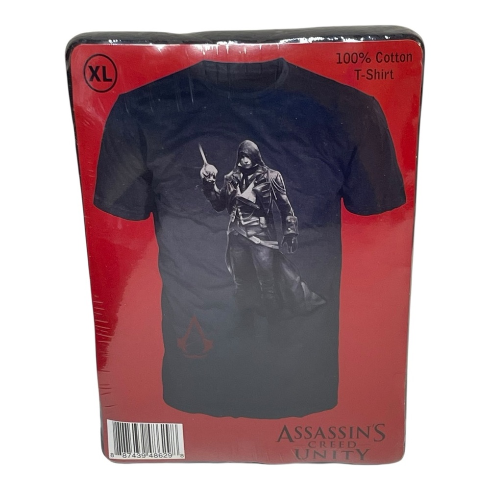 Assassins Creed Unity T-Shirt Mens XL Black Cotton 2014 Arno Victor Dorian Tee